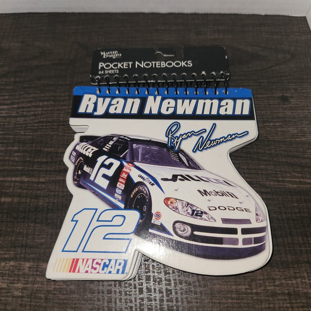 Martin Designs NASCAR Ryan Newman No 12 Alltel Dodge Die Cut Pocket Notebook